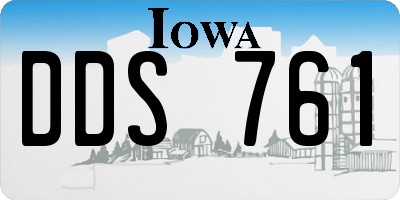 IA license plate DDS761