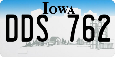 IA license plate DDS762