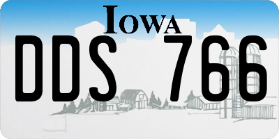 IA license plate DDS766