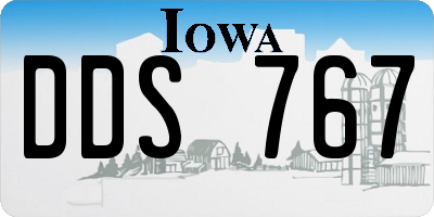 IA license plate DDS767