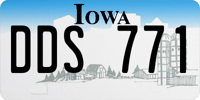 IA license plate DDS771