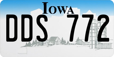 IA license plate DDS772