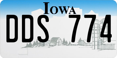 IA license plate DDS774