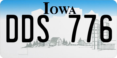 IA license plate DDS776