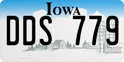 IA license plate DDS779