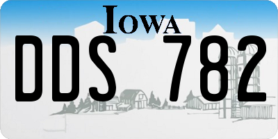 IA license plate DDS782