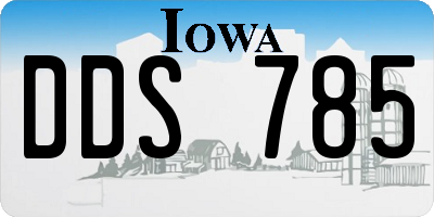 IA license plate DDS785