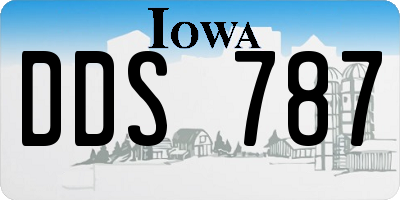 IA license plate DDS787
