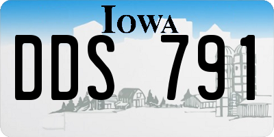 IA license plate DDS791