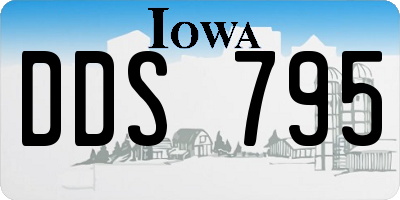 IA license plate DDS795