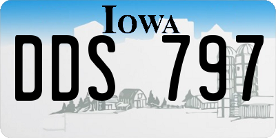 IA license plate DDS797