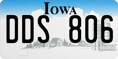 IA license plate DDS806