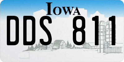 IA license plate DDS811