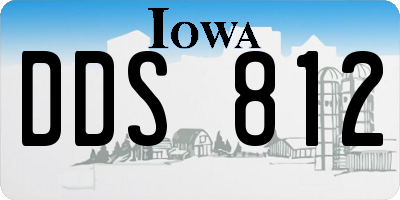 IA license plate DDS812
