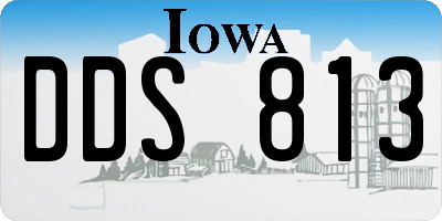 IA license plate DDS813