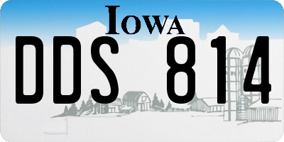 IA license plate DDS814