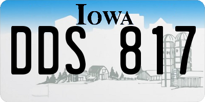 IA license plate DDS817