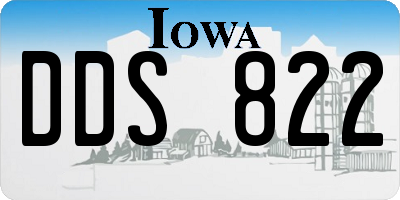 IA license plate DDS822