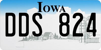 IA license plate DDS824