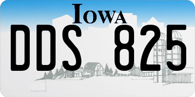 IA license plate DDS825