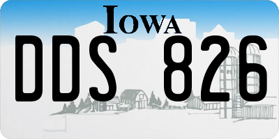 IA license plate DDS826