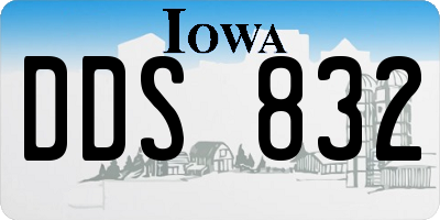 IA license plate DDS832