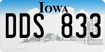 IA license plate DDS833