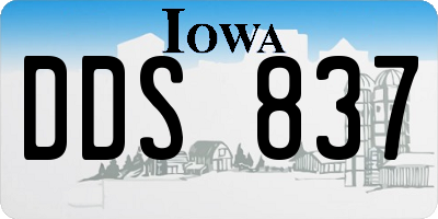 IA license plate DDS837