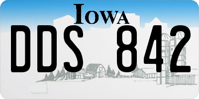 IA license plate DDS842