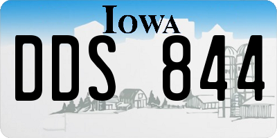 IA license plate DDS844