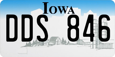 IA license plate DDS846