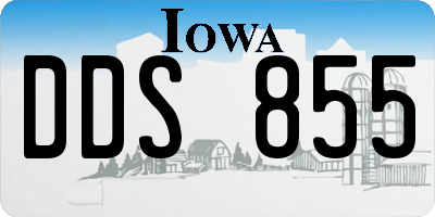 IA license plate DDS855