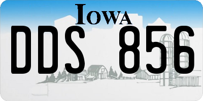 IA license plate DDS856
