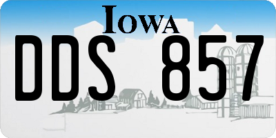IA license plate DDS857