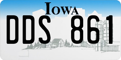 IA license plate DDS861