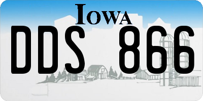 IA license plate DDS866