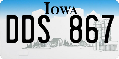 IA license plate DDS867