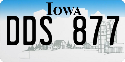 IA license plate DDS877