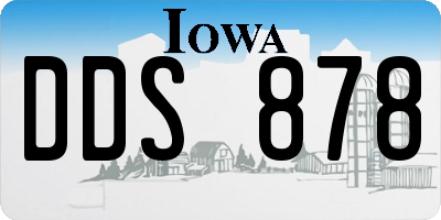 IA license plate DDS878