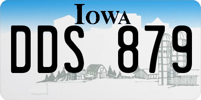IA license plate DDS879