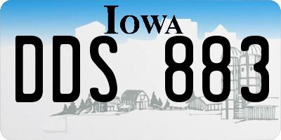 IA license plate DDS883