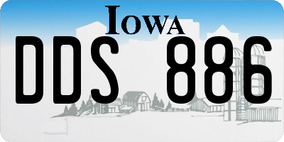 IA license plate DDS886