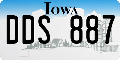 IA license plate DDS887