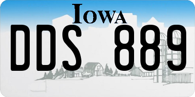 IA license plate DDS889