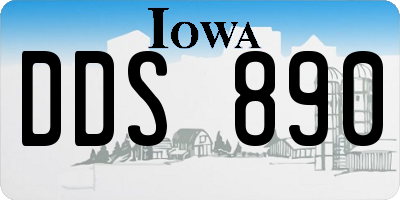 IA license plate DDS890