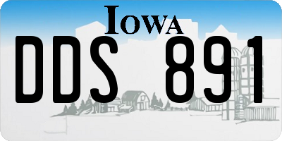 IA license plate DDS891