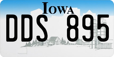 IA license plate DDS895