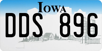 IA license plate DDS896