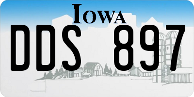 IA license plate DDS897