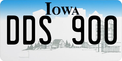 IA license plate DDS900